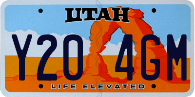 UT license plate Y204GM