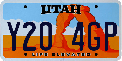 UT license plate Y204GP