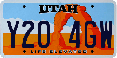 UT license plate Y204GW