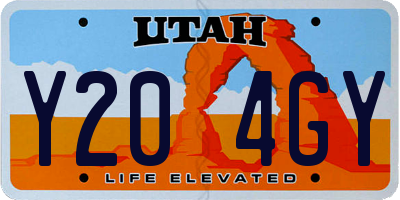 UT license plate Y204GY