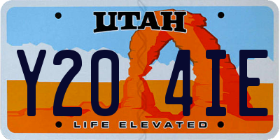 UT license plate Y204IE