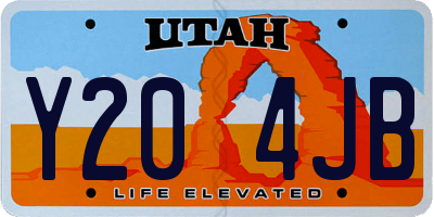 UT license plate Y204JB