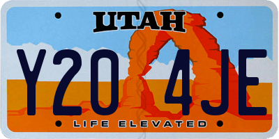 UT license plate Y204JE