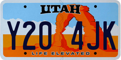 UT license plate Y204JK