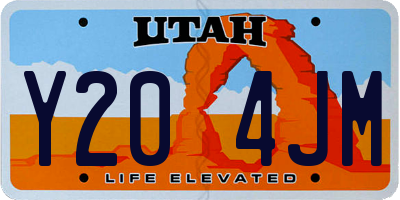 UT license plate Y204JM