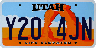 UT license plate Y204JN