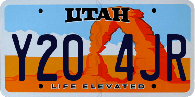 UT license plate Y204JR