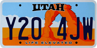 UT license plate Y204JW
