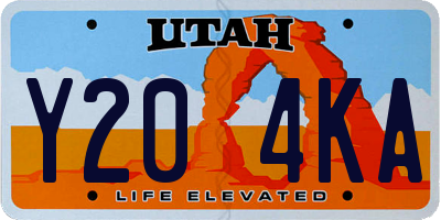 UT license plate Y204KA