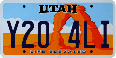 UT license plate Y204LI