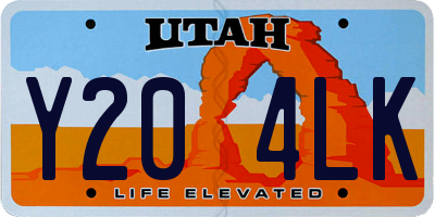 UT license plate Y204LK