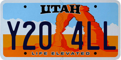 UT license plate Y204LL