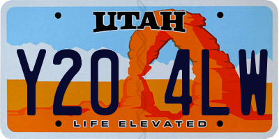UT license plate Y204LW