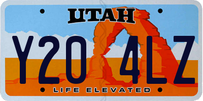 UT license plate Y204LZ