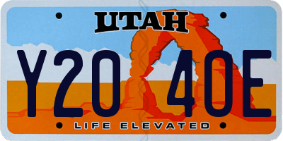 UT license plate Y204OE