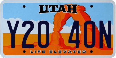 UT license plate Y204ON