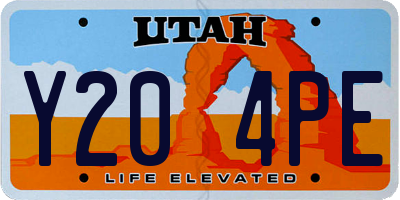 UT license plate Y204PE