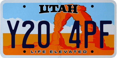 UT license plate Y204PF