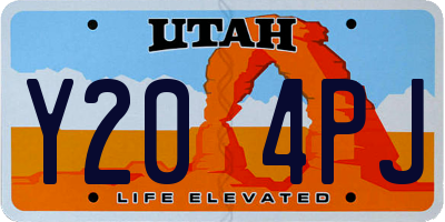 UT license plate Y204PJ