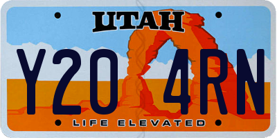 UT license plate Y204RN