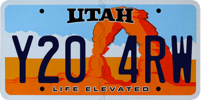 UT license plate Y204RW