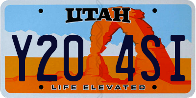 UT license plate Y204SI