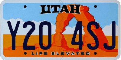 UT license plate Y204SJ