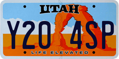 UT license plate Y204SP