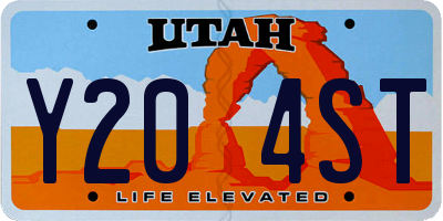 UT license plate Y204ST