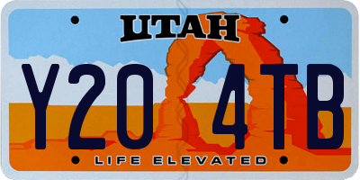 UT license plate Y204TB