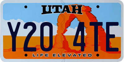 UT license plate Y204TE