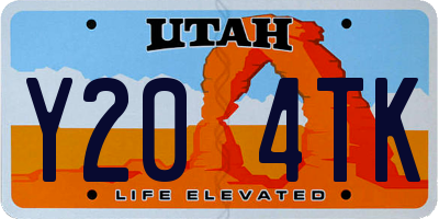UT license plate Y204TK