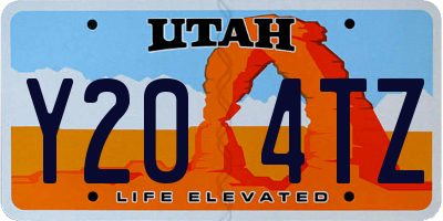 UT license plate Y204TZ