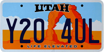UT license plate Y204UL