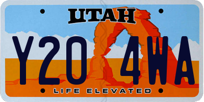 UT license plate Y204WA