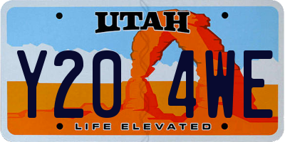 UT license plate Y204WE