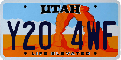 UT license plate Y204WF