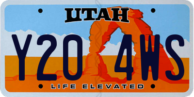 UT license plate Y204WS