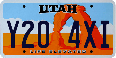 UT license plate Y204XI