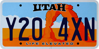 UT license plate Y204XN
