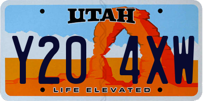 UT license plate Y204XW