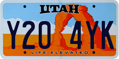 UT license plate Y204YK