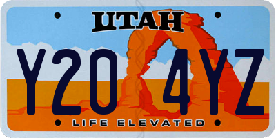 UT license plate Y204YZ