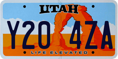 UT license plate Y204ZA