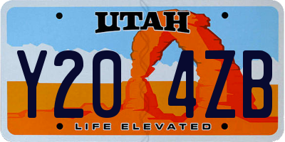 UT license plate Y204ZB