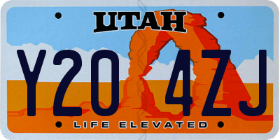 UT license plate Y204ZJ
