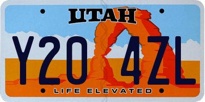 UT license plate Y204ZL