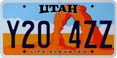 UT license plate Y204ZZ