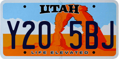 UT license plate Y205BJ