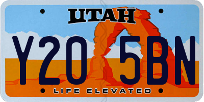 UT license plate Y205BN